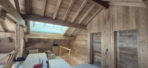 Habillage intérieur d'un chalet  , Dole, Richard Bois & Toit