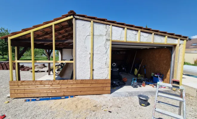 Habillage d'un garage en prepha, Dole, Richard Bois & Toit