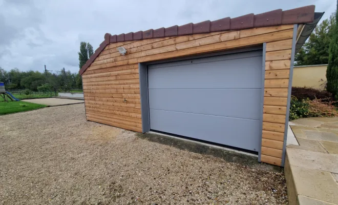 Habillage d'un garage en prepha, Dole, Richard Bois & Toit