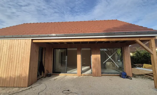 realisation d'un cabinet d'onglerie en ossature bois, Dole, Richard Bois & Toit